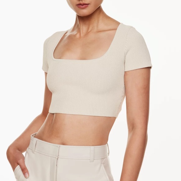 ✨SOLD ✨ Aritzia Cropped Top (Sculpt Knit) - XS - Picture 1 of 7